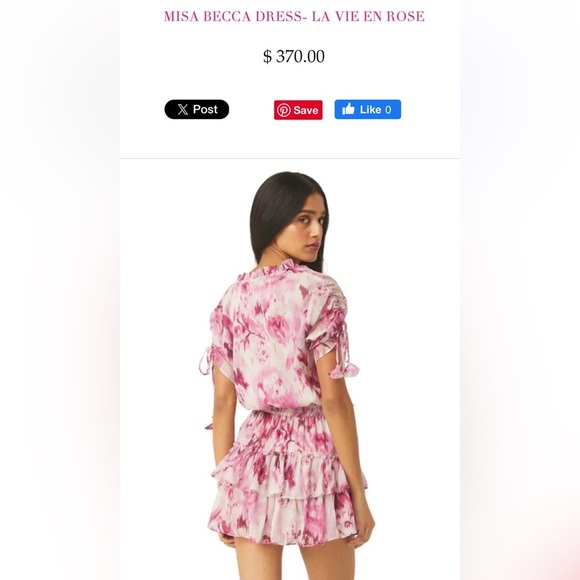 MISA Becca Dress in La Vie En Rose Pink Mini Dress - Picture 16 of 16